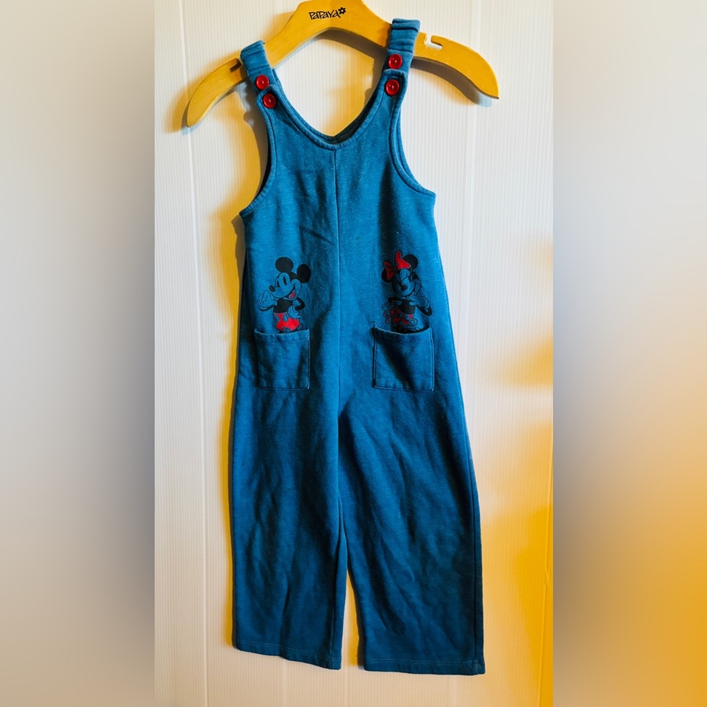 Kids Blue Overalls with Cartoon Print size 5T